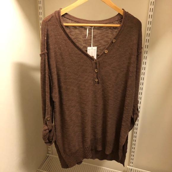 STITCHDROP Slub V Neck Henley - Picture 2 of 3